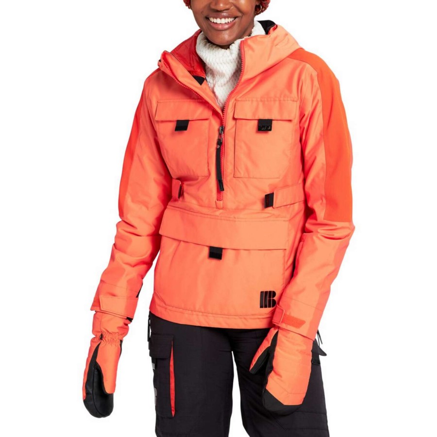 Snow Outerwear * | Burton Amora Anorak 2022 Women'S Snowboard Jacket Orange.Com