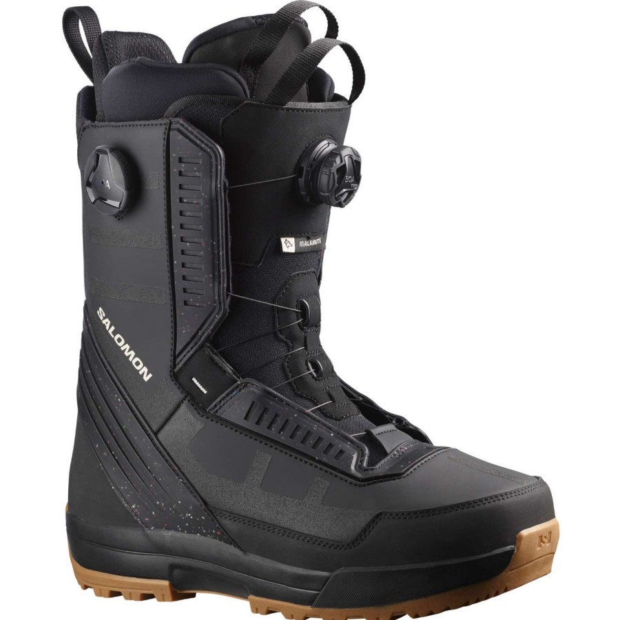 Snowboard Boots * | Salomon Malamute Dual Boa 2024 Men'S Snowboard Boots Black/Black