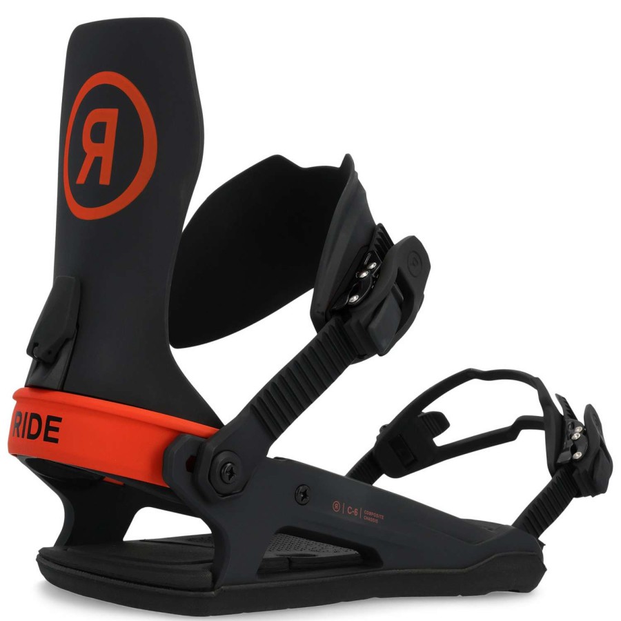 Snowboard Bindings * | Ride Mens C-6 Snowboard Bindings 23 Fire