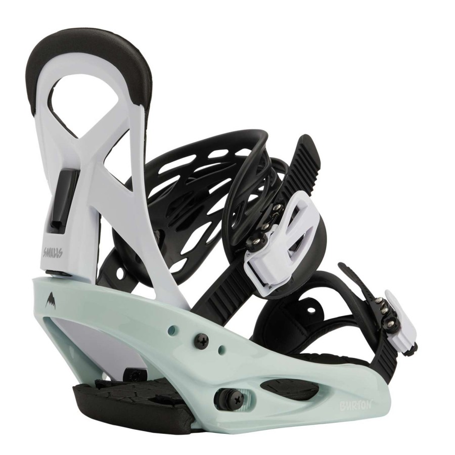 Snowboard Bindings * | Burton Kids Smalls Re:Flex Snowboard Bindings 23 White/Black