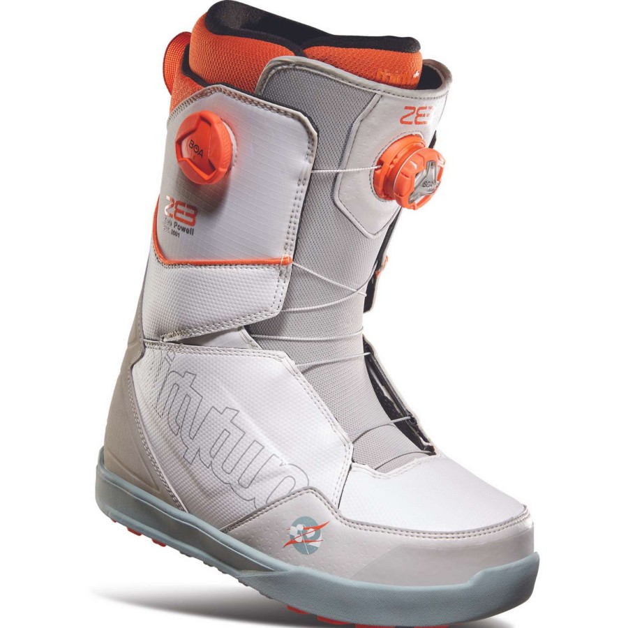 Snowboard Boots * | Thirtytwo Lashed Double Boa Powell 2023 Men'S Snowboard Boots Grey/White/Orange