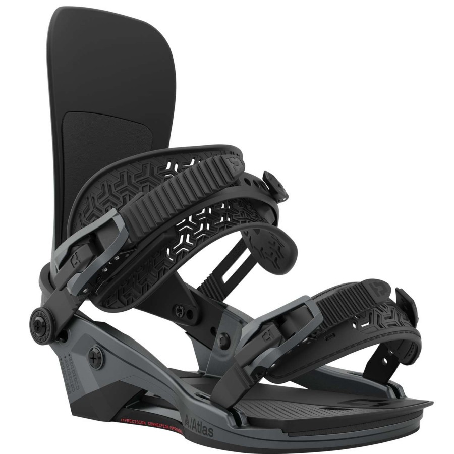 Snowboard Bindings * | Union Mens Atlas Snowboard Bindings 23 Metallic Grey