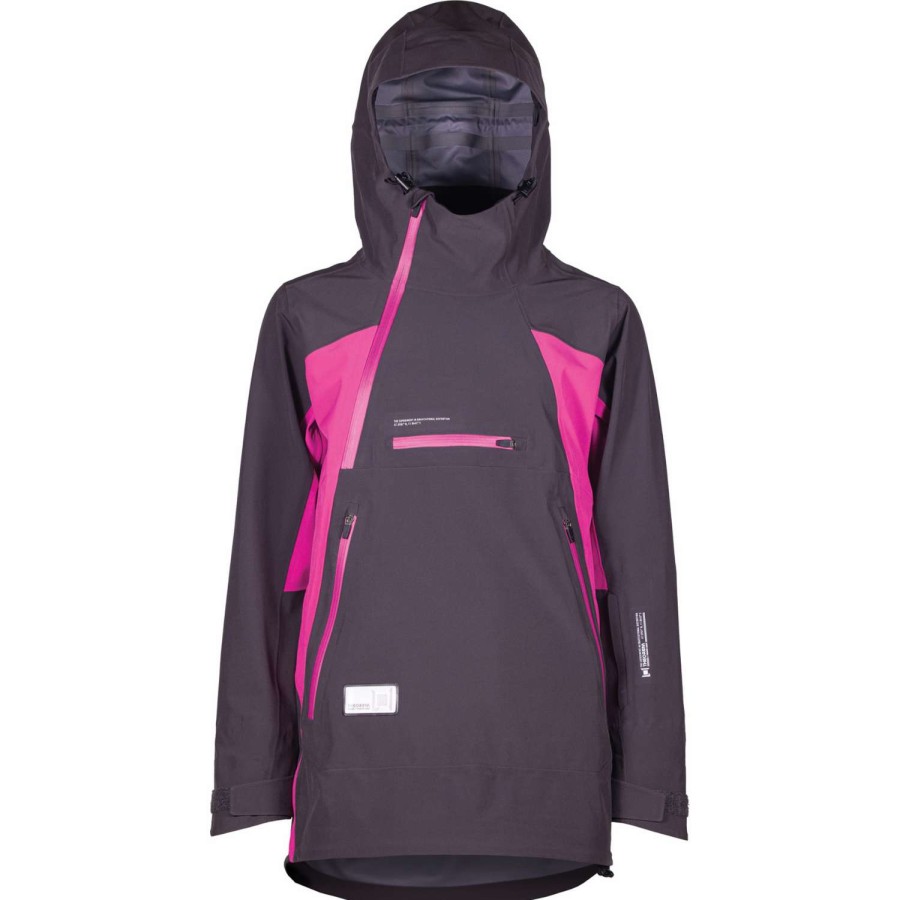 Snow Outerwear * | L1 Theorem Atlas Jacket 2023 Women'S Snowboard Jacket Phantom - Fuchsia