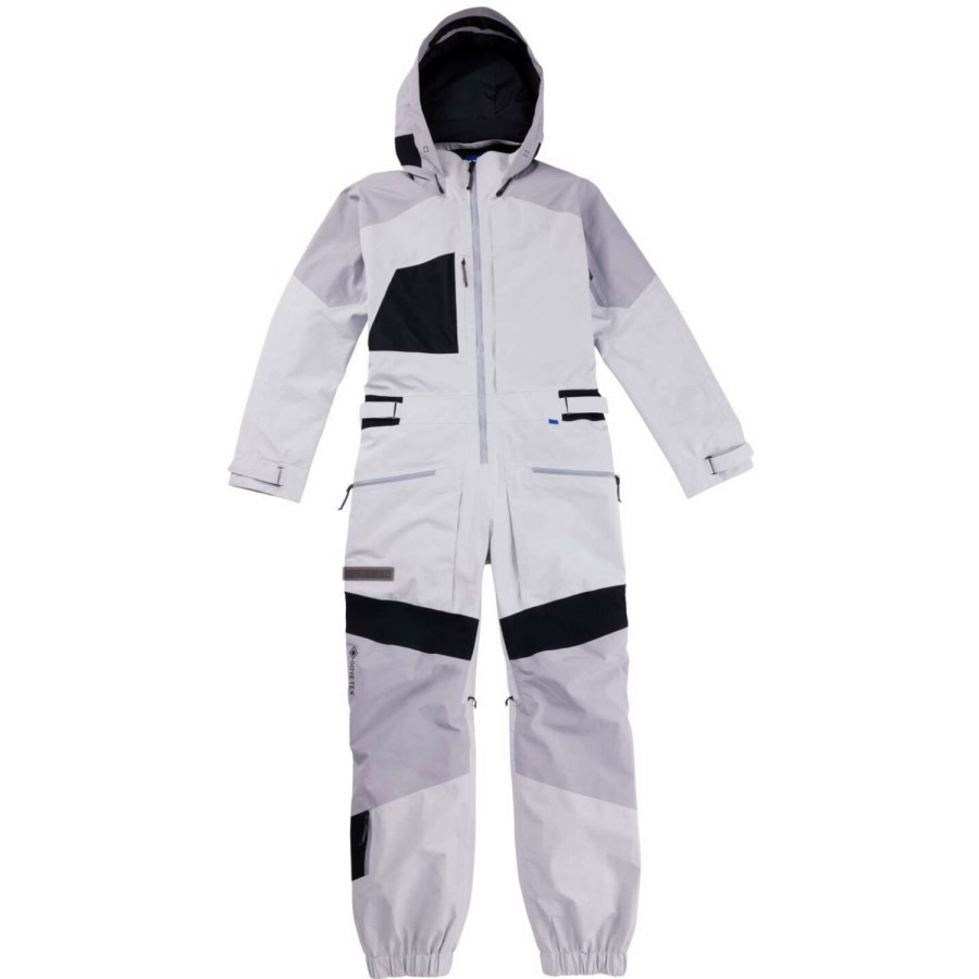 Snow Outerwear * | Burton Carbonate Gore-Tex 2L One Piece 2023 Women'S Snowboard One Piece Gray Cloud/Silver Sconce