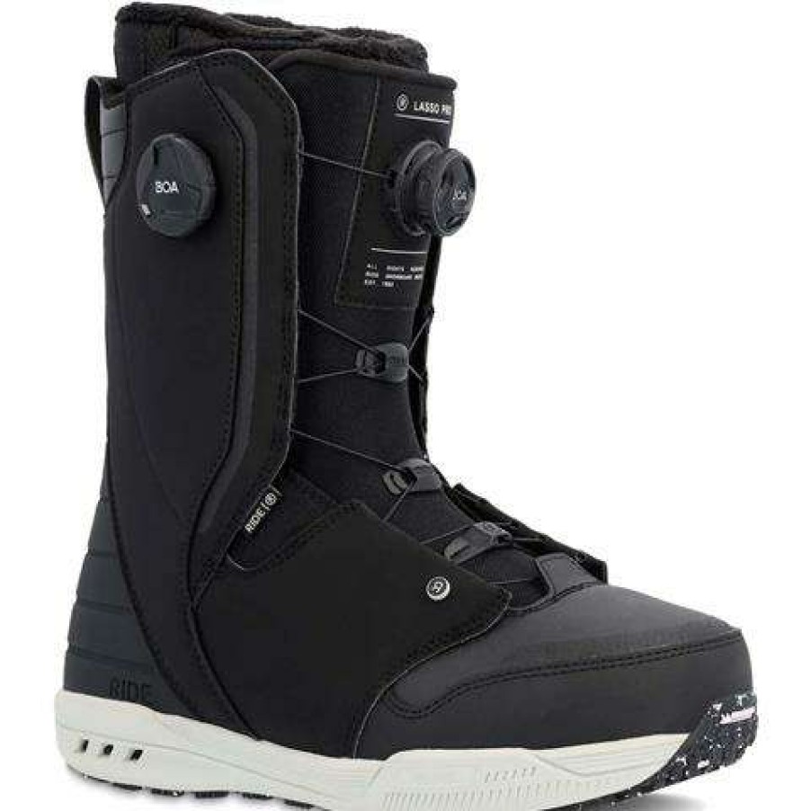 Equipment * | Ride Snowboards Men'S Lasso Pro Wide Snowboard Boots Black