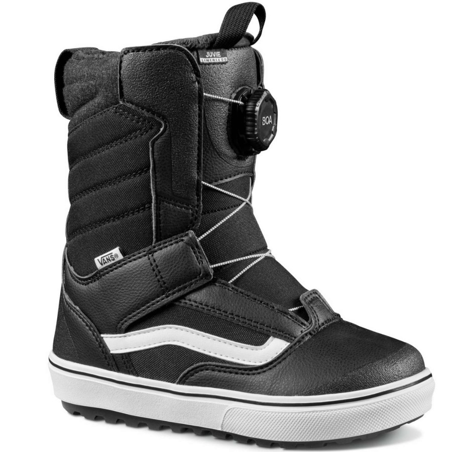 Snowboard Boots * | Vans Juvie Linerless 2024 Youth Snowboard Boots Black/White