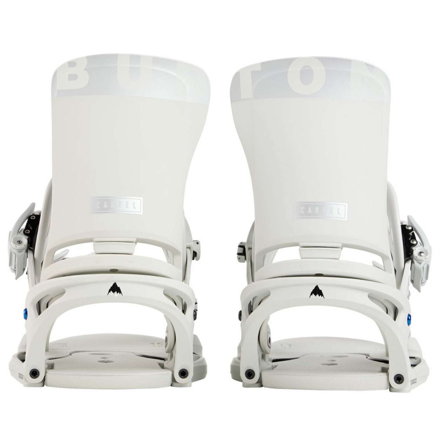 Snowboard Bindings * | Burton Mens Cartel Est Snowboard Bindings 23 Grey Cloud