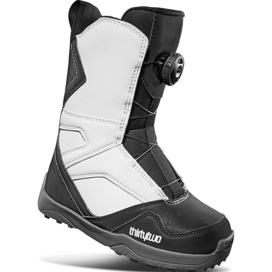 Snowboard Boots * | Thirtytwo Kids Boa 2023 Kid'S Snowboard Boots White/Black/Grey