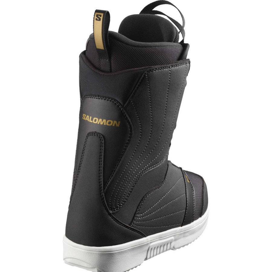 Snowboard Boots * | Salomon Pearl Boa 2024 Women'S Snowboard Boots Black/White/Gold