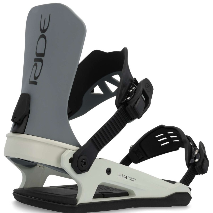 Snowboard Bindings * | Ride Mens C-8 Snowboard Bindings 23 Grey