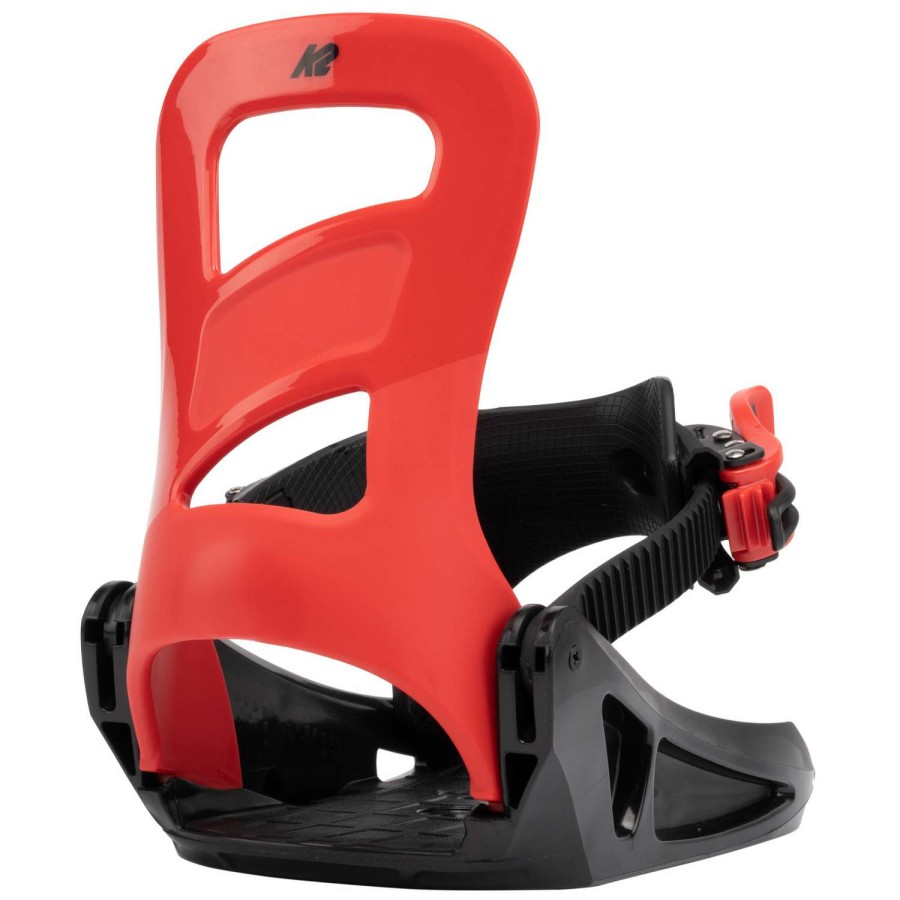 Snowboard Bindings * | K2 Snowboarding Boys Mini Turbo Snowboard Bindings 23 Red