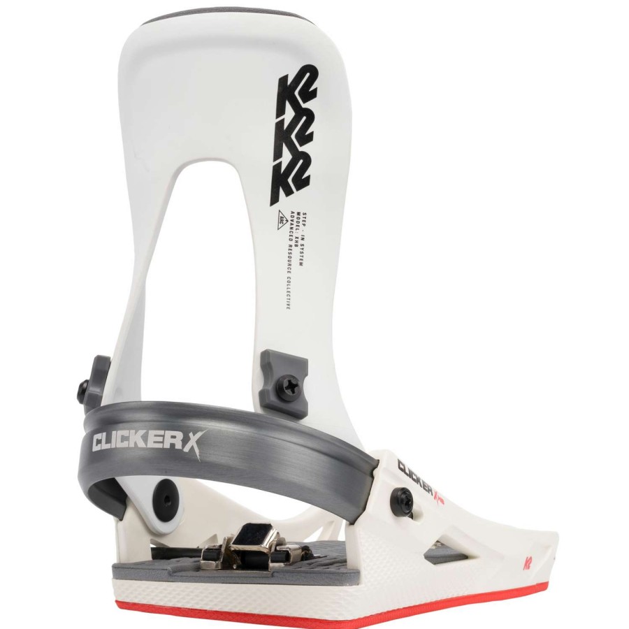 Snowboard Bindings * | K2 Snowboarding Womens Clicker X Hb Snowboard Bindings 22 White